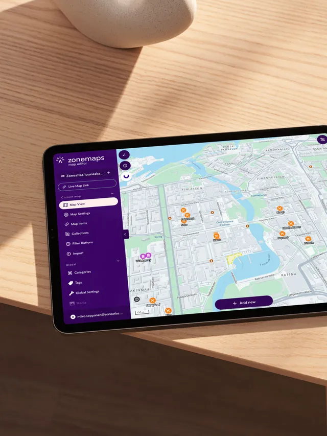 Adding places to a map in Zoneatlas Manager