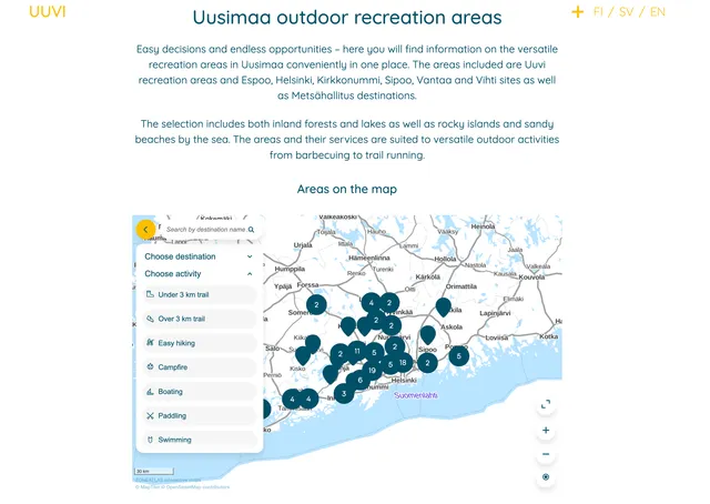 Zoneatlas map embedded on the UUVI WordPress website
