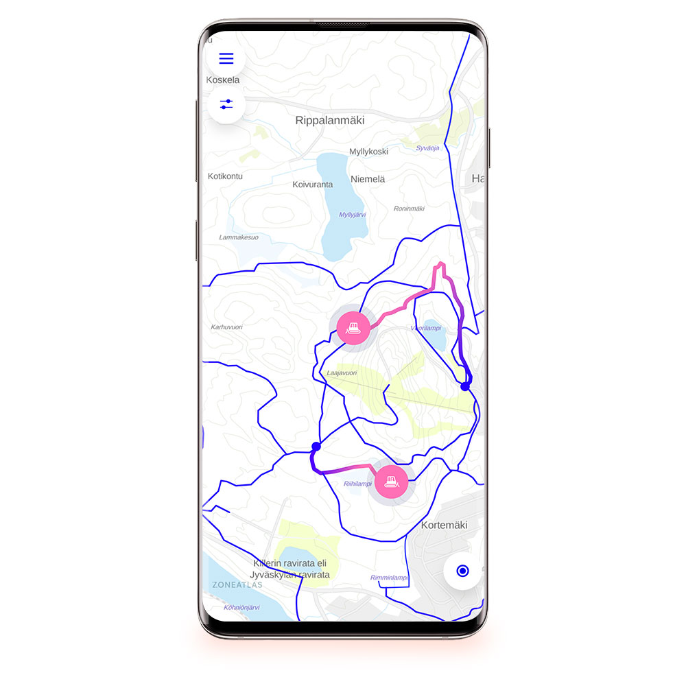 3 Illustration of live-data on a map