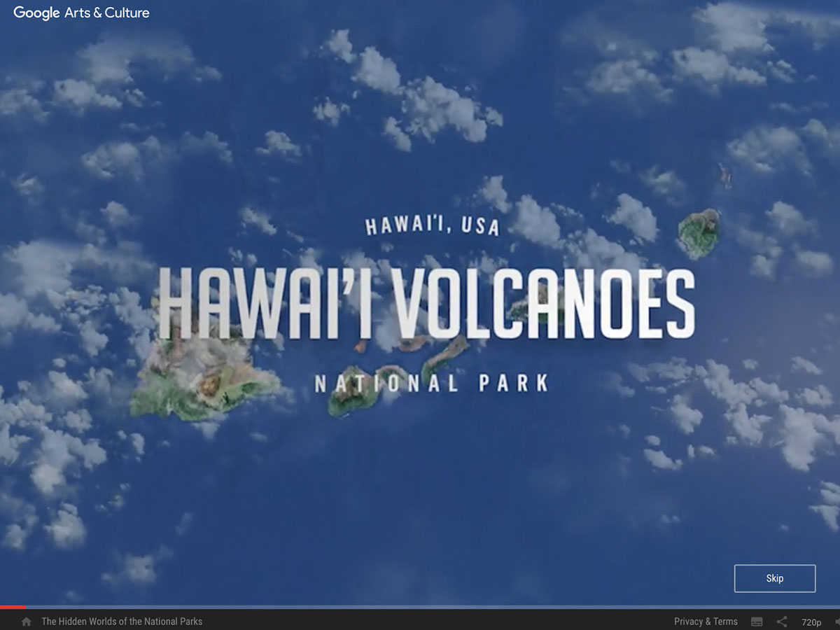 An aerial view of Hawai'i volcanoes