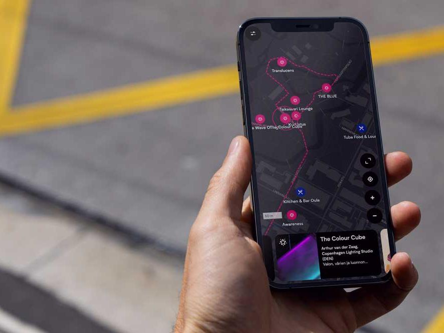 zoneatlas-travel-desktop-header 1 A mobile device displaying Lumo Light Festival map